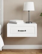vidaXL Спален шкаф с монтаж на стена Бял гланц 49 x 345 x 20 см