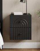 vidaXL Спален шкаф с монтаж на стена Черно 33 x 345 x 40 см