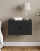 vidaXL Спален шкаф с монтаж на стена Черно 345 x 33 x 20 см