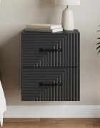 vidaXL Спален шкаф с монтаж на стена Черно 345 x 33 x 40 см