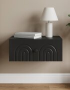 vidaXL Спален шкаф с монтаж на стена Черно 49 x 345 x 20 см