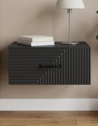 vidaXL Спален шкаф с монтаж на стена Черно 49 x 345 x 20 см