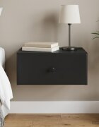 vidaXL Спален шкаф с монтаж на стена Черно 49 x 345 x 20 см