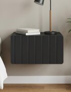 vidaXL Спален шкаф с монтаж на стена Черно 49 x 345 x 24 см
