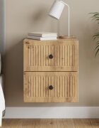 vidaXL Спален шкаф с монтаж на стена Дъб артизан 33 x 345 x 40 см