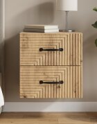 vidaXL Спален шкаф с монтаж на стена Дъб артизан 345 x 33 x 40 см