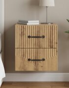 vidaXL Спален шкаф с монтаж на стена Дъб артизан 345 x 33 x 40 см