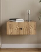 vidaXL Спален шкаф с монтаж на стена Дъб артизан 49 x 345 x 20 см