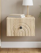 vidaXL Спален шкаф с монтаж на стена Дъб сонома 33 x 345 x 20 см