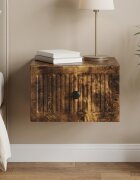 vidaXL Спален шкаф с монтаж на стена Опушен дъб 33 x 345 x 20 см
