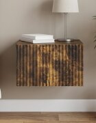 vidaXL Спален шкаф с монтаж на стена Опушен дъб 33 x 345 x 20 см
