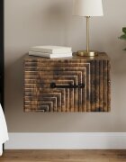 vidaXL Спален шкаф с монтаж на стена Опушен дъб 345 x 33 x 20 см
