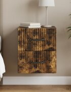 vidaXL Спален шкаф с монтаж на стена Опушен дъб 345 x 33 x 40 см