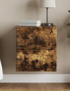 vidaXL Спален шкаф с монтаж на стена Опушен дъб 345 x 33 x 40 см