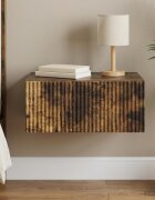 vidaXL Спален шкаф с монтаж на стена Опушен дъб 49 x 345 x 20 см