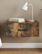 vidaXL Спален шкаф с монтаж на стена Опушен дъб 49 x 345 x 20 см
