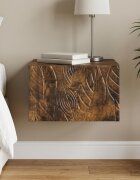 vidaXL Спален шкаф с монтаж на стена Опушен дъб 49 x 345 x 20 см
