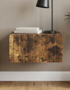 vidaXL Спален шкаф с монтаж на стена Опушен дъб 49 x 345 x 24 см