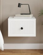 vidaXL Спален шкаф с монтаж на стена с чекмедже Бяло 33 x 345 x 20 см