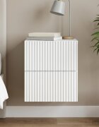 vidaXL Спален шкаф с монтаж на стена с чекмедже Бяло 33 x 345 x 40 см