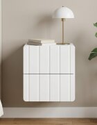 vidaXL Спален шкаф с монтаж на стена с чекмедже Бяло 33 x 345 x 43 см