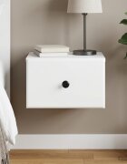 vidaXL Спален шкаф с монтаж на стена с чекмедже Бяло 345 x 33 x 20 см