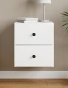 vidaXL Спален шкаф с монтаж на стена с чекмедже Бяло 345 x 33 x 40 см