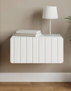 vidaXL Спален шкаф с монтаж на стена с чекмедже Бяло 49 x 345 x 24 см