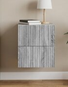 vidaXL Спален шкаф с монтаж на стена Сива сонома 33 x 345 x 40 см