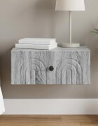 vidaXL Спален шкаф с монтаж на стена Сива сонома 49 x 345 x 20 см