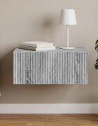 vidaXL Спален шкаф с монтаж на стена Сива сонома 49 x 345 x 20 см