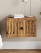 vidaXL Спален шкаф с монтаж на стена Старо дърво 33 x 345 x 20 см
