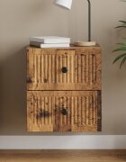 vidaXL Спален шкаф с монтаж на стена Старо дърво 33 x 345 x 40 см