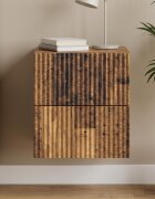 vidaXL Спален шкаф с монтаж на стена Старо дърво 33 x 345 x 40 см