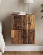 vidaXL Спален шкаф с монтаж на стена Старо дърво 33 x 345 x 43 см