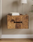 vidaXL Спален шкаф с монтаж на стена Старо дърво 345 x 33 x 20 см