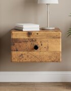 vidaXL Спален шкаф с монтаж на стена Старо дърво 345 x 33 x 20 см