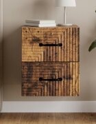 vidaXL Спален шкаф с монтаж на стена Старо дърво 345 x 33 x 40 см