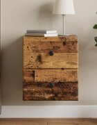 vidaXL Спален шкаф с монтаж на стена Старо дърво 345 x 33 x 40 см