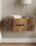 vidaXL Спален шкаф с монтаж на стена Старо дърво 49 x 345 x 20 см