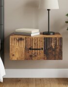 vidaXL Спален шкаф с монтаж на стена Старо дърво 49 x 345 x 20 см