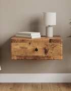 vidaXL Спален шкаф с монтаж на стена Старо дърво 49 x 345 x 20 см