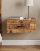 vidaXL Спален шкаф с монтаж на стена Старо дърво 49 x 345 x 20 см