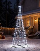 vidaXL Спирално LED коледно дърво с основа EKENAS 250 см