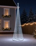 vidaXL Спирално LED коледно дърво с основа EKENAS 500 см