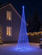 vidaXL Спирално LED коледно дърво с основа EKENAS 500 см