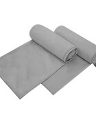 vidaXL Спортни кърпи 2 бр. Тъмносив 200 x 100 cm Полиестер и полиамид