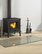 vidaXL Стъклена плоча за камина Прозрачен 100 x 50 cm Стъкло