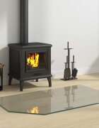vidaXL Стъклена плоча за камина Прозрачен 100 x 60 cm Стъкло
