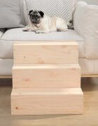 vidaXL Стълба за домашни любимци 40x375x35 см бор масив